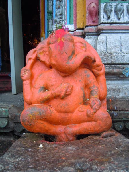 Devotees do abhishekam to Lord Ganesh here with Ganga waters.